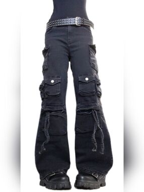 VIP Women's Black Baggy Cargo Pants